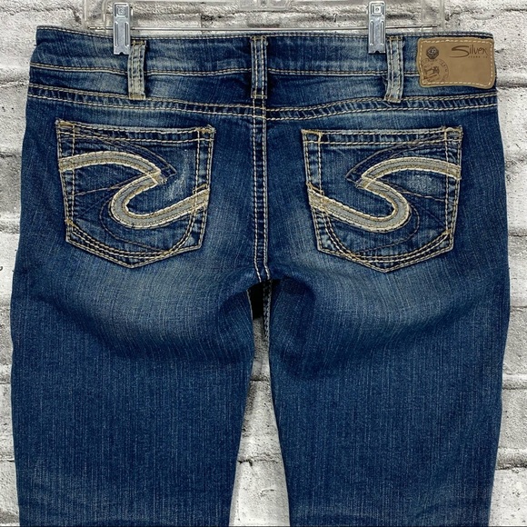 Silver Tuesday Women's 32 x 31 Bootcut Jeans Thick Stitch Embroidered Pockets - Picture 3 of 12